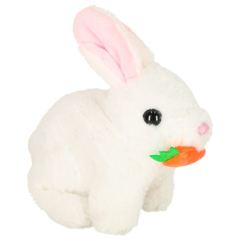 Królik króliczek z marchewką pluszowy chodzi rusza uszami