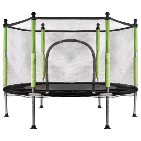 Trampolina do domu ogrodu dla dzieci siatka piłki 140cm 55inch zielona Trampolina do domu ogrodu dla dzieci siatka piłki 140cm 55inch zielona