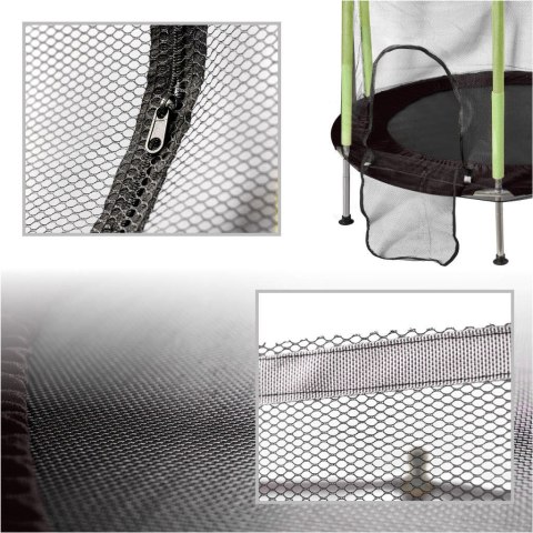 Trampolina do domu ogrodu dla dzieci siatka piłki 140cm 55inch zielona Trampolina do domu ogrodu dla dzieci siatka piłki 140cm 55inch zielona