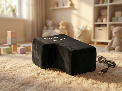 Klawisz ENTER duża antystresowa poduszka USB