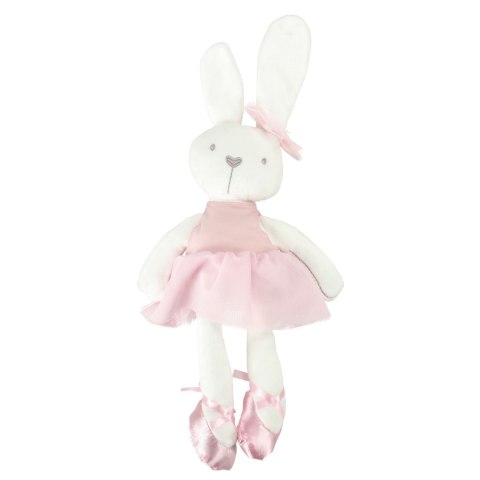 Maskotka pluszowa pluszak przytulanka królik zajączek w różowej sukience 42cm