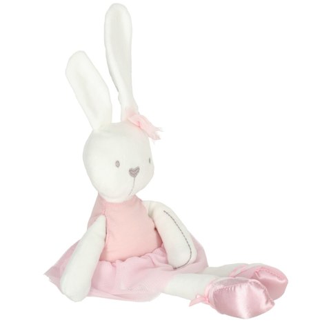 Maskotka pluszowa pluszak przytulanka królik zajączek w różowej sukience 42cm