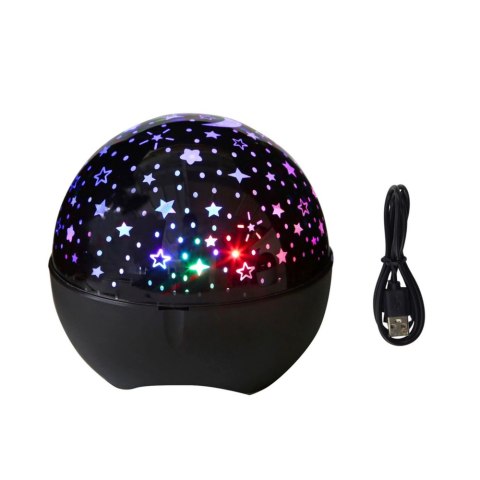 Projektor Gwiazd Lampka Nocna Głośnik 2w1 Czarny