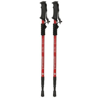 Kijki kije trekkingowe do nordic walking składane 2 sztuki czerwone