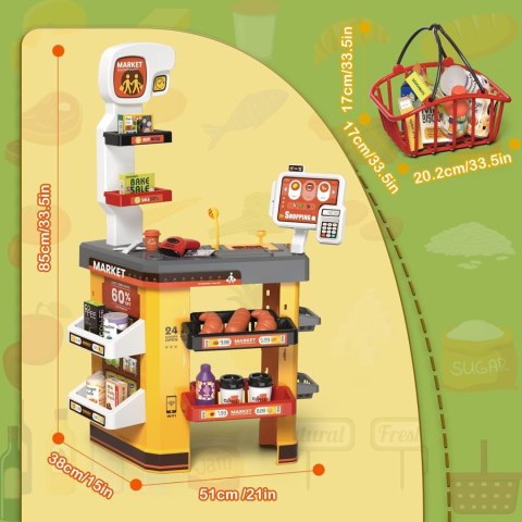 WOOPIE Interaktywny Super Market dla Dzieci Akcesoria