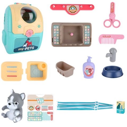 WOOPIE Pies Przenośny Salon Piękoności 2w1 w Plecaku Transporter