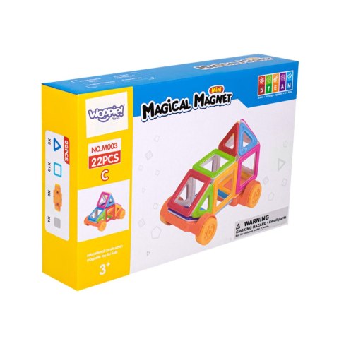 WOOPIE Klocki Magnetyczne Pojazd Mini Budowle STEAM 22el.