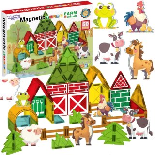 WOOPIE Magnetyczne Klocki Konstrukcyjne 7,5 cm Farma 30 el.