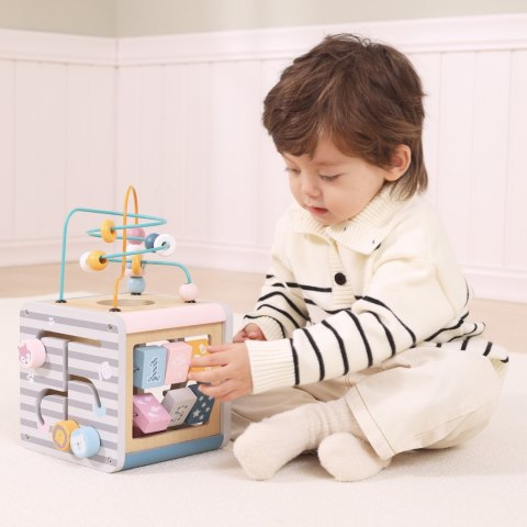 VIGA PolarB Activity Box Drewniane Edukacyjne Centrum Gier 5w1 kostka