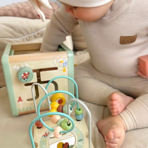 WOOPIE GREEN Drewniana Kostka Aktywności Multifunkcyjna Edukacyjna Sorter
