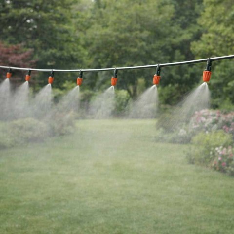 Zraszacz ogrodowy LUARO kurtyna wodna mgiełka system nawadniania 25m