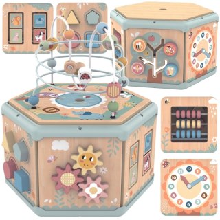 TOOKY TOY Drewniany Sześciokąt Montessori Otwierane Pudełko