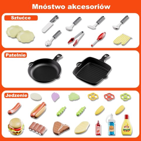 WOOPIE Grill Barbecue Kuchnia Ogrodowa Interaktywna LED Zestaw XL 31 el.