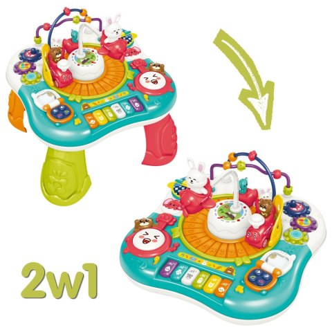 WOOPIE BABY Stolik Edukacyjny Interaktywny 2w1 Pianinko Dźwięki