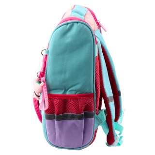 Plecak Szkolny Biały Kot Saszetka Z Ptaszkiem Zawieszka 21L