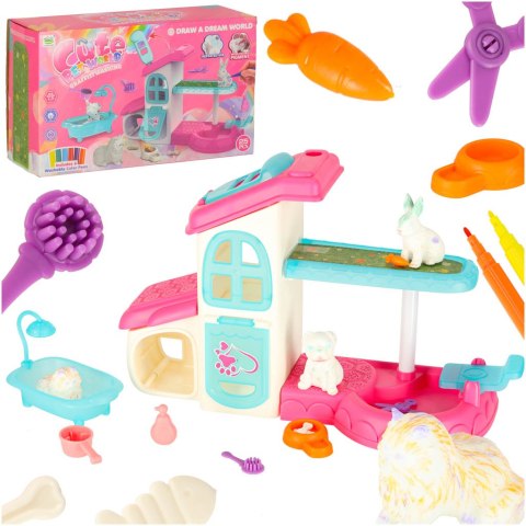 Hotel dla zwierząt domek spa dla psa kota zwierzątka akcesoria 26 elementów