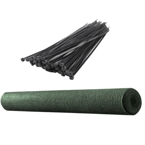 Siatka Cieniująca Na Ogrodzenie Płot Maskująca Zielona 1.5M 10M 140g/m²