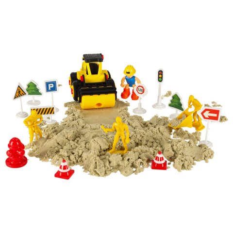 Piasek dla dzieci 1100g zamek pojazdy foremki figurki zestaw kreatywny