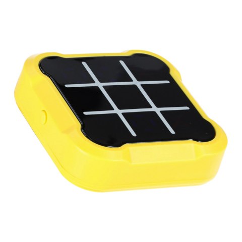 Kółko krzyżyk gra elektroniczna logiczna tic tac toe konsola przenośna żółta