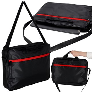 Torba na laptopa 15,6 cali etui pokrowiec z paskiem teczka damska męska czarna