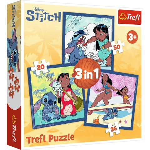 Puzzla 3w1 - Czas ze Stitchem Lilo and Stitch Trefl 34896