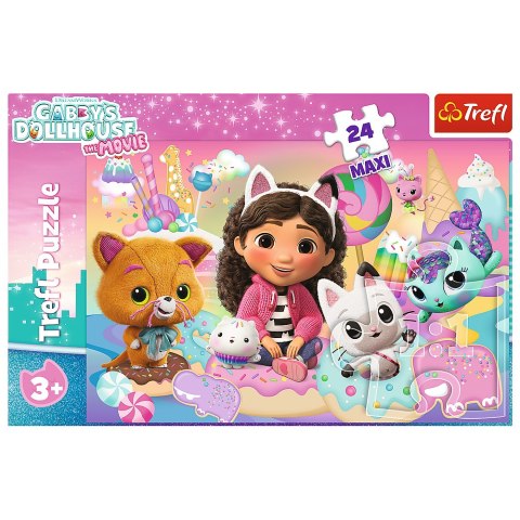 Puzzle - 24 Maxi - Koci Świat Gabby Trefl 14381