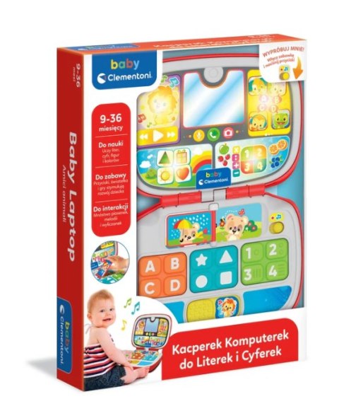Interaktywny Laptop Komputerek Kacperek do Literek i Cyferek Język Polski Clementoni 50716