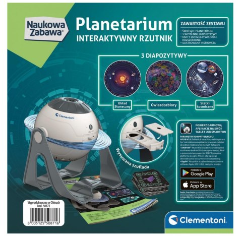 Naukowa Zabawa Interaktywny Rzutnik Planetarium Naukowa Zabawa Clementoni 50871