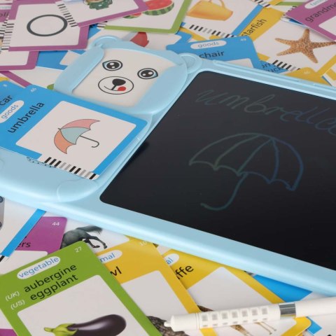 Czytnik do fiszek nauka angielskiego znikopis niebieski