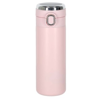 Kubek termiczny z ustnikiem termos LED 420ml róż