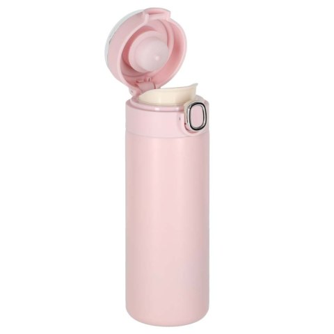 Kubek termiczny z ustnikiem termos LED 420ml róż