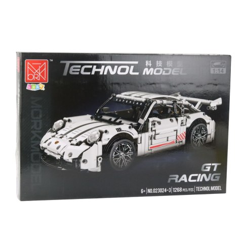 Klocki Konstrukcyjne Samochód GT Racing Biały 1:14 1268 el.