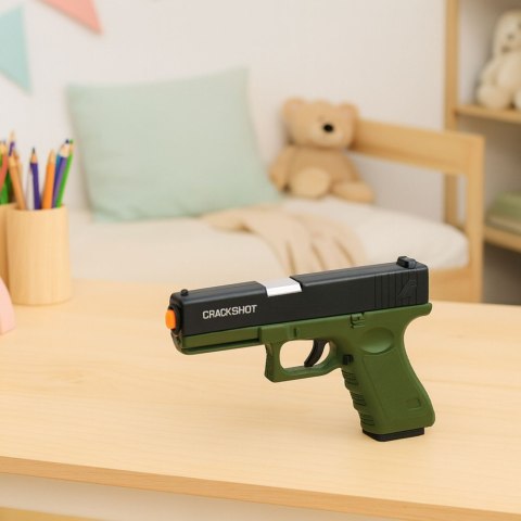 Pistolet Zabawkowy Naboje Piankowe Amunicja Łuski Zielony